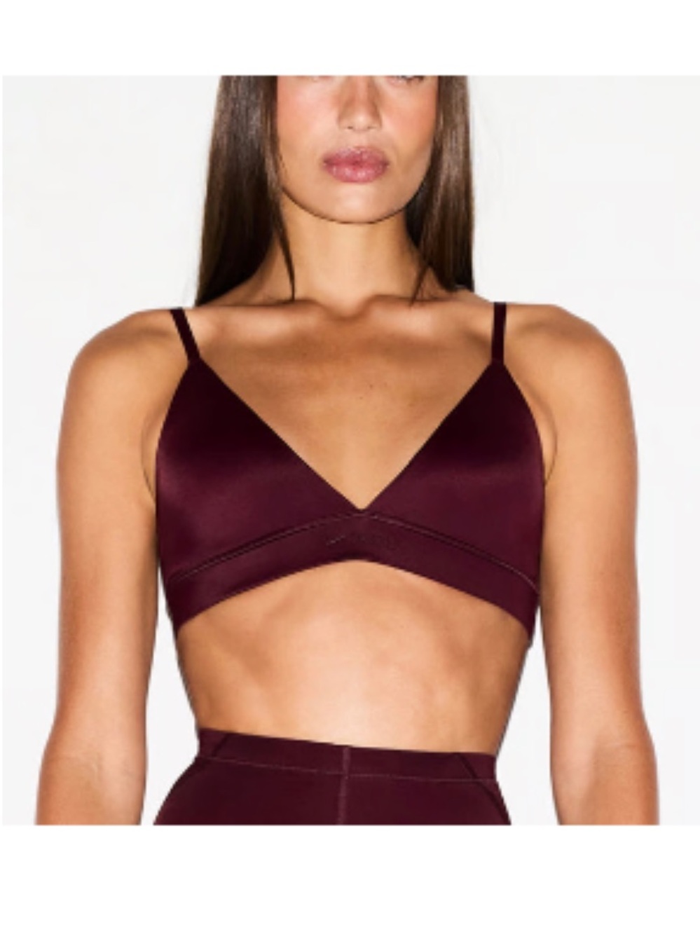 Women’s Burgundy Triangle SKIMS Bralette